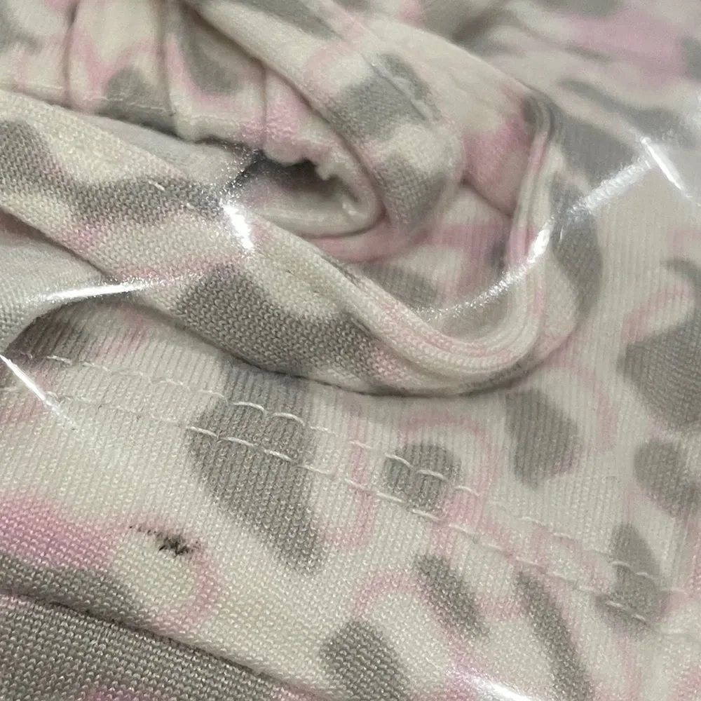 Mia & Tess Grey Leopard Print PJ Lounge Pajama Pants Size Medium